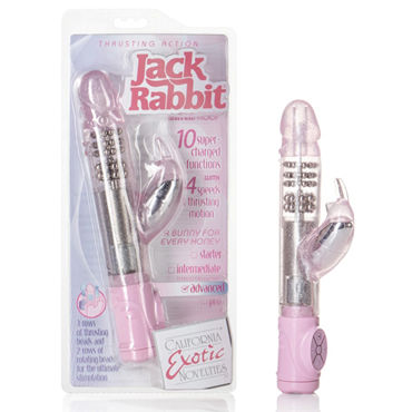 California Exotic Thrusting Action Jack Rabbit, розовый, Многофункциональный вибратор California Exotic Thrusting Action Jack Rabbit, розовый, Многофункциональный вибратор