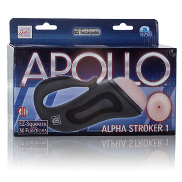 California Exotic Apollo Alpha Stroker 1 Grey - Мастурбатор-анус в пластиковой колбе с вибро - купить в секс шопе California Exotic Apollo Alpha Stroker 1 Grey - Мастурбатор-анус в пластиковой колбе с вибро - купить в секс шопе