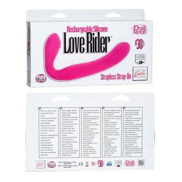 California Exotic Rechargeable Silicone Love Rider Strapless Strap-On, розовый - Безремневый страпон с вибро - купить в секс шопе California Exotic Rechargeable Silicone Love Rider Strapless Strap-On, розовый - Безремневый страпон с вибро - купить в секс шопе