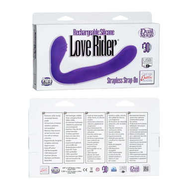 California Exotic Rechargeable Silicone Love Rider Strapless Strap-On, фиолетовый - Безремневый страпон с вибро - купить в секс шопе California Exotic Rechargeable Silicone Love Rider Strapless Strap-On, фиолетовый - Безремневый страпон с вибро - купить в секс шопе