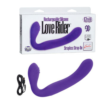 California Exotic Rechargeable Silicone Love Rider Strapless Strap-On, фиолетовый, Безремневый страпон с вибро California Exotic Rechargeable Silicone Love Rider Strapless Strap-On, фиолетовый, Безремневый страпон с вибро