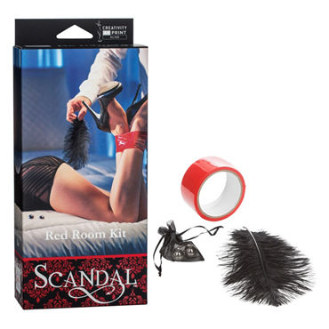 California Exotic Scandal Red Room Kit, Набор игровой металлические шарики, скотч - лента, перо California Exotic Scandal Red Room Kit, Набор игровой металлические шарики, скотч - лента, перо