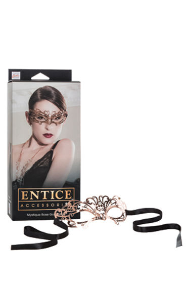 California Exotic Entice Mystique Mask, золотистая, Элегантная никелевая маска со стразами California Exotic Entice Mystique Mask, золотистая, Элегантная никелевая маска со стразами