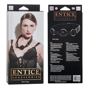 California Exotic Entice Ball Gag - Классический кляп с плюшевой подкладкой - купить в секс шопе California Exotic Entice Ball Gag - Классический кляп с плюшевой подкладкой - купить в секс шопе