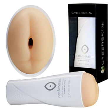 Topco CyberSkin Release Tight Ass Stroker, телесный, Мастурбатор-попка в тубе с вибрацией Topco CyberSkin Release Tight Ass Stroker, телесный, Мастурбатор-попка в тубе с вибрацией