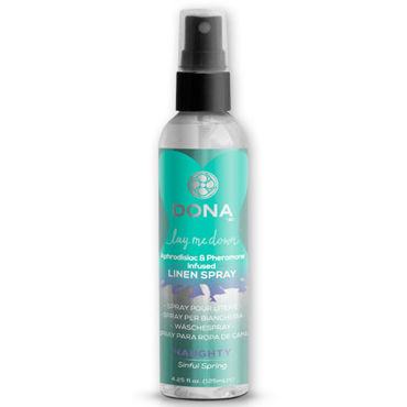 Dona Linen Spray Naughty Aroma Sinful Spring, 125 мл, Освежающий спрей для одежды с ароматом "Шалость" Dona Linen Spray Naughty Aroma Sinful Spring, 125 мл, Освежающий спрей для одежды с ароматом "Шалость"