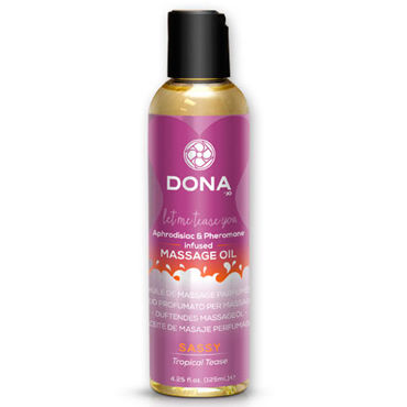 Dona Scented Massage Oil Sassy Aroma Tropical Tease, 125 мл, Массажное масло с ароматом "Страсть" Dona Scented Massage Oil Sassy Aroma Tropical Tease, 125 мл, Массажное масло с ароматом "Страсть"