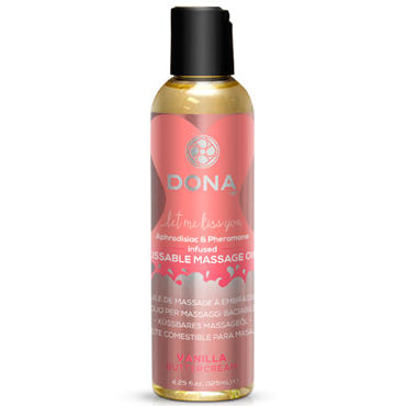 Dona Kissable Massage Oil Vanilla Buttercream, 125 мл, Ароматическое массажное масло ваниль Dona Kissable Massage Oil Vanilla Buttercream, 125 мл, Ароматическое массажное масло ваниль