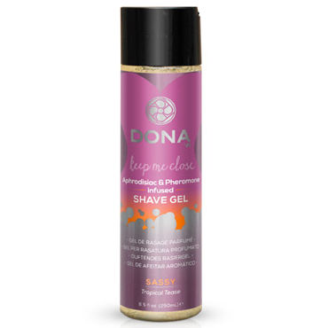 Dona Shave Gel Sassy Aroma Tropical Tease, 250 мл, Гель для душа и бритья с ароматом "Страсть" Dona Shave Gel Sassy Aroma Tropical Tease, 250 мл, Гель для душа и бритья с ароматом "Страсть"