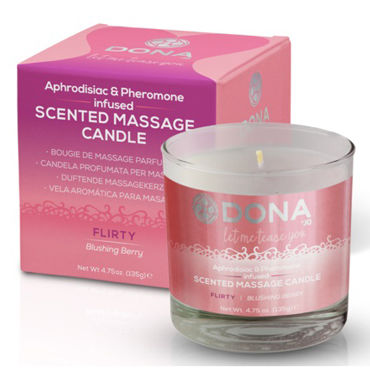 Dona Scented Massage Candle Flirty Aroma Blushing Berry, 135 г, Массажная свеча с ароматом "Флирт" Dona Scented Massage Candle Flirty Aroma Blushing Berry, 135 г, Массажная свеча с ароматом "Флирт"