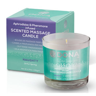 Dona Scented Massage Candle Naughty Aroma Sinful Spring, 135 г, Массажная свеча с ароматом "Шалость" Dona Scented Massage Candle Naughty Aroma Sinful Spring, 135 г, Массажная свеча с ароматом "Шалость"