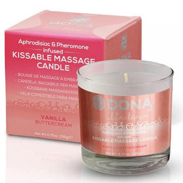 Dona Kissable Massage Candle Vanilla Buttercream, 135 г, Массажная свеча с ароматом ванили Dona Kissable Massage Candle Vanilla Buttercream, 135 г, Массажная свеча с ароматом ванили