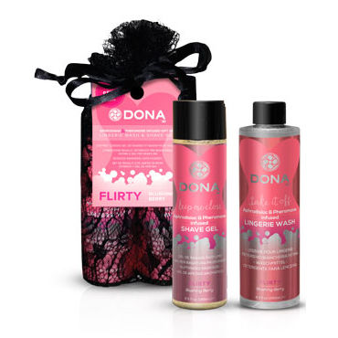Dona Be Sexy Gift Set - Flirty, Гель для душа и кондиционер для белья с ароматом "Флирт" Dona Be Sexy Gift Set - Flirty, Гель для душа и кондиционер для белья с ароматом "Флирт"
