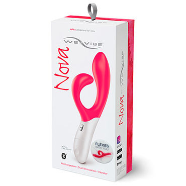 We-Vibe Nova, розовый, Перезаряжаемый вибратор с двумя моторчиками для стимуляции точки G и клитора We-Vibe Nova, розовый, Перезаряжаемый вибратор с двумя моторчиками для стимуляции точки G и клитора