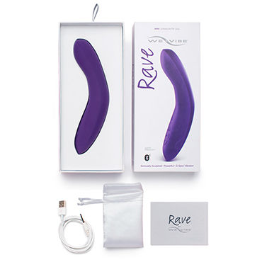 We-Vibe Rave, фиолетовый - Перезаряжаемый стимулятор точки G эргономичной формы - купить в секс шопе We-Vibe Rave, фиолетовый - Перезаряжаемый стимулятор точки G эргономичной формы - купить в секс шопе