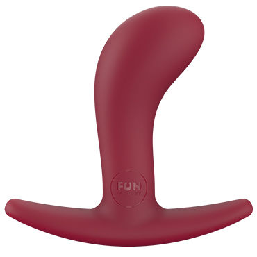 Fun Factory Bootie S, бордовая, Миниатюрная анальная втулка с ограничителем Fun Factory Bootie S, бордовая, Миниатюрная анальная втулка с ограничителем