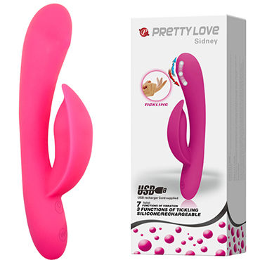 Baile Pretty Love Sidney, розовый, Перезаряжаемый вибратор с функцией массажа точки G и стимуляцией клитора Baile Pretty Love Sidney, розовый, Перезаряжаемый вибратор с функцией массажа точки G и стимуляцией клитора