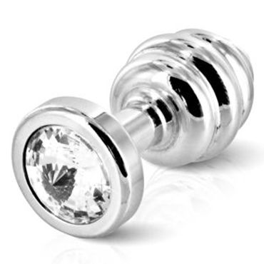 Diogol Anni Ano T1, серебро, Рельефная анальная пробка с кристаллом Swarovski Diogol Anni Ano T1, серебро, Рельефная анальная пробка с кристаллом Swarovski