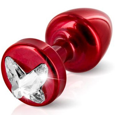 Diogol Anni Butterfly T1, красная, Анальная пробка с кристаллом Swarovski в форме бабочки Diogol Anni Butterfly T1, красная, Анальная пробка с кристаллом Swarovski в форме бабочки