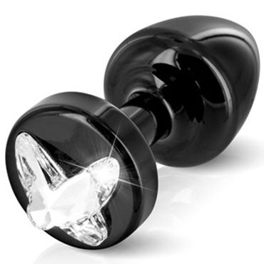 Diogol Anni Butterfly T2, черная, Анальная пробка с кристаллом Swarovski в форме бабочки Diogol Anni Butterfly T2, черная, Анальная пробка с кристаллом Swarovski в форме бабочки