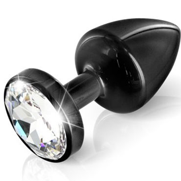 Diogol Anni Round T3, черная, Крупная анальная пробка с кристаллом Swarovski Diogol Anni Round T3, черная, Крупная анальная пробка с кристаллом Swarovski
