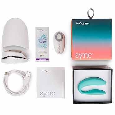 We-Vibe Sync, голубой - Вибратор для пар, подстраивающийся под анатомические особенности тела - купить в секс шопе We-Vibe Sync, голубой - Вибратор для пар, подстраивающийся под анатомические особенности тела - купить в секс шопе