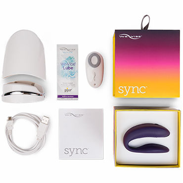 We-Vibe Sync, фиолетовый - Вибратор для пар, подстраивающийся под анатомические особенности тела - купить в секс шопе We-Vibe Sync, фиолетовый - Вибратор для пар, подстраивающийся под анатомические особенности тела - купить в секс шопе
