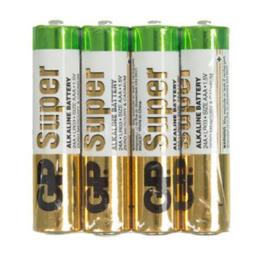 GP Super ААА Alkaline, 4 шт, Элемент питания GP Super ААА Alkaline, 4 шт, Элемент питания