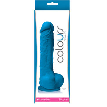NS Novelties Colours Pleasures фаллоимитатор, голубой, Фаллоимитатор на присоске NS Novelties Colours Pleasures фаллоимитатор, голубой, Фаллоимитатор на присоске
