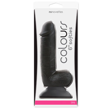 NS Novelties Colours Softies Dildo Black, 17,8 см - фото, отзывы NS Novelties Colours Softies Dildo Black, 17,8 см - фото, отзывы