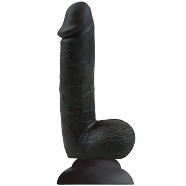 NS Novelties Colours Softies Dildo Black, 17,8 см, Фаллоимитатор на присоске NS Novelties Colours Softies Dildo Black, 17,8 см, Фаллоимитатор на присоске