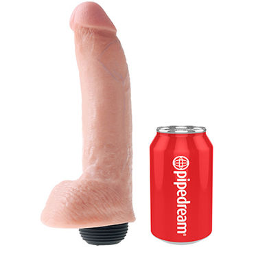 Pipedream Squirting King Cock with Balls, 22.9см - Реалистичный фаллоимитатор с эффектом семяизвержения - купить в секс шопе Pipedream Squirting King Cock with Balls, 22.9см - Реалистичный фаллоимитатор с эффектом семяизвержения - купить в секс шопе