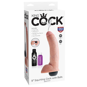 Новинка раздела Секс игрушки - Pipedream Squirting King Cock with Balls, 22.9см Новинка раздела Секс игрушки - Pipedream Squirting King Cock with Balls, 22.9см
