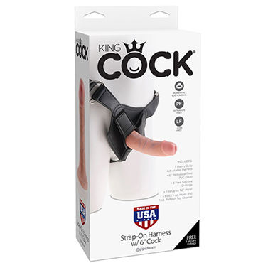 Pipedream King Cock Strap-on Harness Cock, 15,2 см, Страпон Pipedream King Cock Strap-on Harness Cock, 15,2 см, Страпон