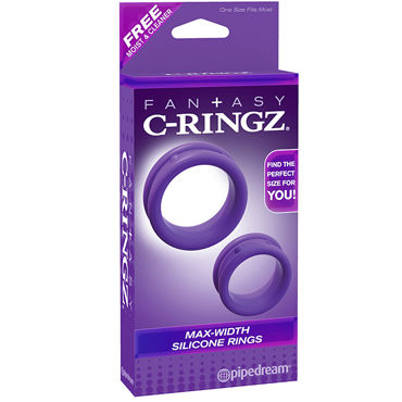 Pipedream Max Width Silicone Rings, фиолетовый, Набор эрекцонных колец Pipedream Max Width Silicone Rings, фиолетовый, Набор эрекцонных колец