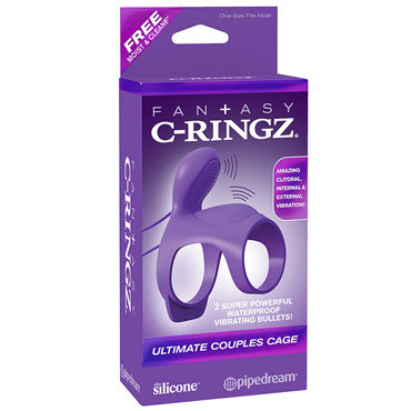 Pipedream Fantasy C-Ringz Ultimate Couples Cage, Насадка на пенис со стимуляцией клитора Pipedream Fantasy C-Ringz Ultimate Couples Cage, Насадка на пенис со стимуляцией клитора