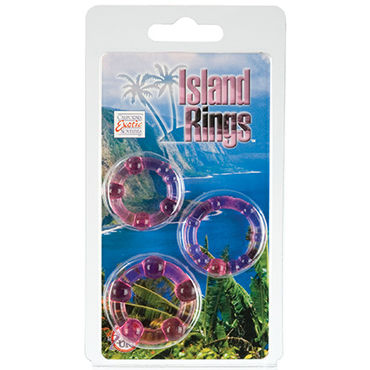 California Exotic Island Rings, розовый, Комплект эрекционных колец California Exotic Island Rings, розовый, Комплект эрекционных колец