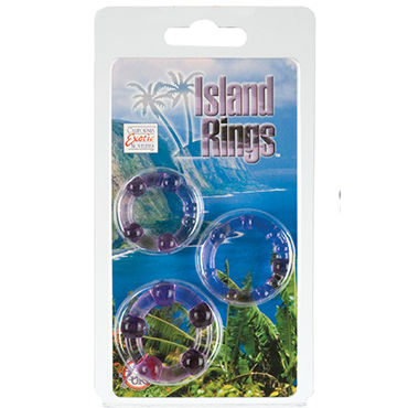 California Exotic Island Rings, фиолетовый, Комплект эрекционных колец California Exotic Island Rings, фиолетовый, Комплект эрекционных колец