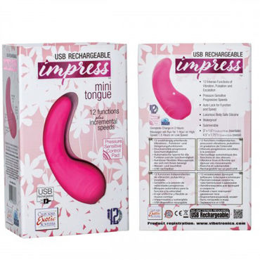 California Exotic Impress Mini Tongue - Вибромассажер перезаряжаемый - купить в секс шопе California Exotic Impress Mini Tongue - Вибромассажер перезаряжаемый - купить в секс шопе