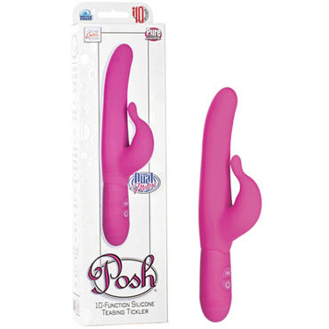 California Exotic Posh 10-Function Silicone Teasing Tickler Pink, Вибромассажер водонепроницаемый California Exotic Posh 10-Function Silicone Teasing Tickler Pink, Вибромассажер водонепроницаемый