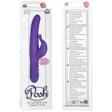 California Exotic Posh 10-Function Silicone Teasing Tickler Purple - Вибромассажер водонепроницаемый - купить в секс шопе California Exotic Posh 10-Function Silicone Teasing Tickler Purple - Вибромассажер водонепроницаемый - купить в секс шопе