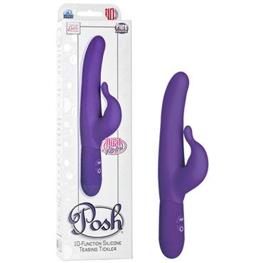 California Exotic Posh 10-Function Silicone Teasing Tickler Purple, Вибромассажер водонепроницаемый California Exotic Posh 10-Function Silicone Teasing Tickler Purple, Вибромассажер водонепроницаемый