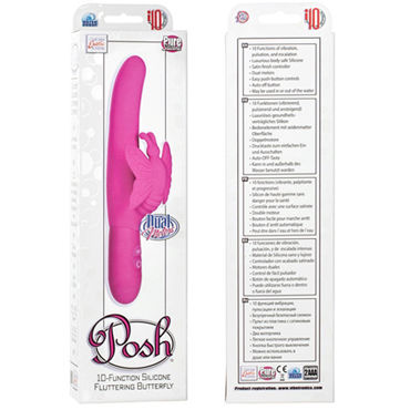 California Exotic Posh 10-Function Silicone Fluttering, розовый - Вибромассажер водонепроницаемый - купить в секс шопе California Exotic Posh 10-Function Silicone Fluttering, розовый - Вибромассажер водонепроницаемый - купить в секс шопе