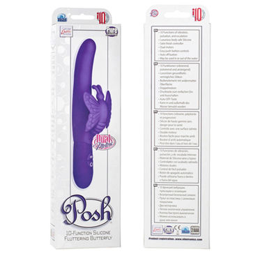 California Exotic Posh 10-Function Silicone Fluttering, фиолетовый - Вибромассажер водонепроницаемый - купить в секс шопе California Exotic Posh 10-Function Silicone Fluttering, фиолетовый - Вибромассажер водонепроницаемый - купить в секс шопе