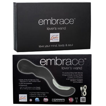 California Exotic Embrace Lovers Wand, серый - Вибромассажер перезаряжаемый - купить в секс шопе California Exotic Embrace Lovers Wand, серый - Вибромассажер перезаряжаемый - купить в секс шопе