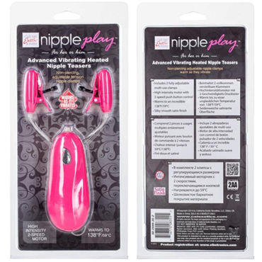 California Exotic Heated Nipple Teasers, розовые - Зажимы на соски с подогревом - купить в секс шопе California Exotic Heated Nipple Teasers, розовые - Зажимы на соски с подогревом - купить в секс шопе