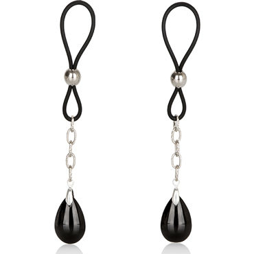California Exotic Nipple Play Non-Piercing Nipple Jewelry Onyx, Романтичные зажимы на соски California Exotic Nipple Play Non-Piercing Nipple Jewelry Onyx, Романтичные зажимы на соски