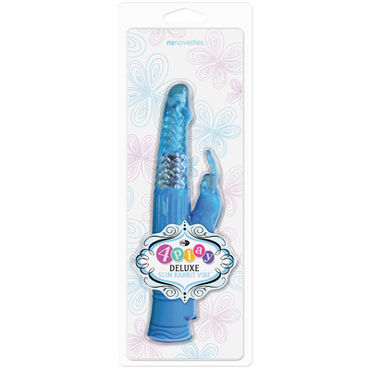 NS Novelties Deluxe Slim Rabbit, голубой - Хай - тек вибромассажер - купить в секс шопе NS Novelties Deluxe Slim Rabbit, голубой - Хай - тек вибромассажер - купить в секс шопе