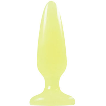 NS Novelties Firefly Pleasure Plug, желтая, Светящаяся анальная пробка NS Novelties Firefly Pleasure Plug, желтая, Светящаяся анальная пробка
