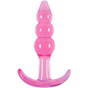 NS Novelties Jelly Rancher Ripple T-Plug, розовая, Анальная пробка NS Novelties Jelly Rancher Ripple T-Plug, розовая, Анальная пробка